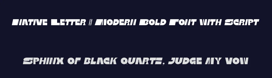 Native Letter – Modern Bold Font with Script by zarmatype — Decorative Font — thumbnail 2