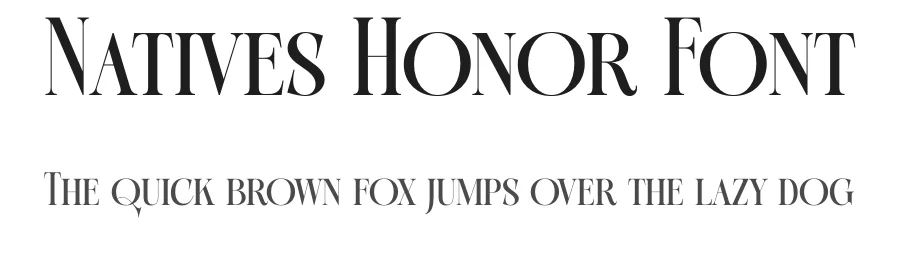 Natives Honor Font by timelesstype.co — Display Font