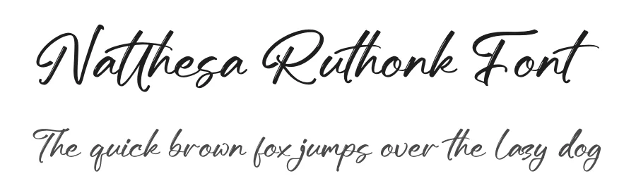 Natthesa Ruthonk Font by glorytype — Script Handwritten Font