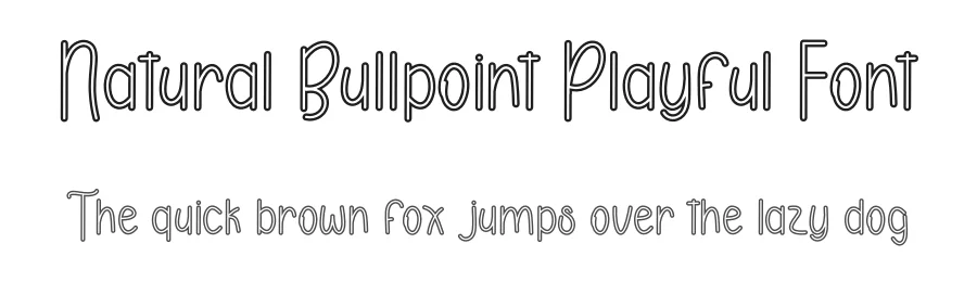 Natural Bullpoint Playful Font by freshtypeink — Display Font
