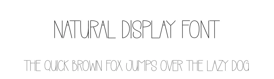 Natural Display Font by creativeletter — Display Font