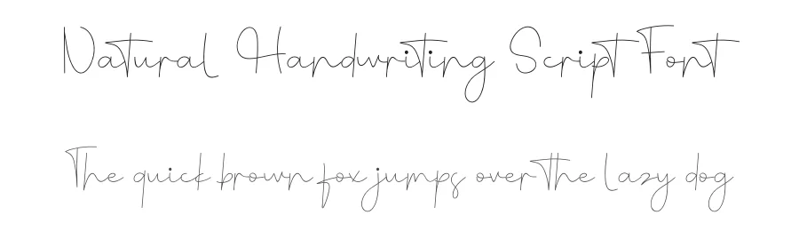 Natural Handwriting Script Font by freshtypeink — Script Handwritten Font