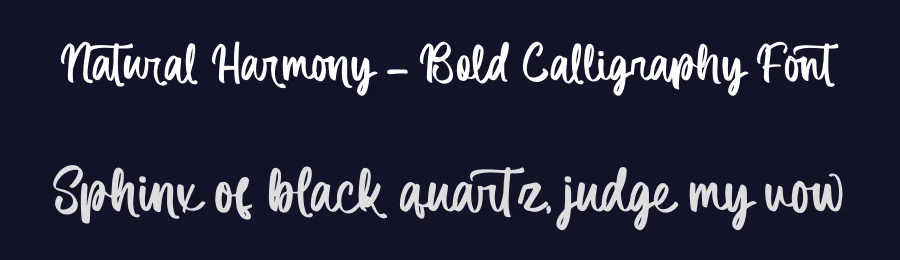 Natural Harmony – Bold Calligraphy Font by letterenastudios — Script Handwritten Font — thumbnail 2