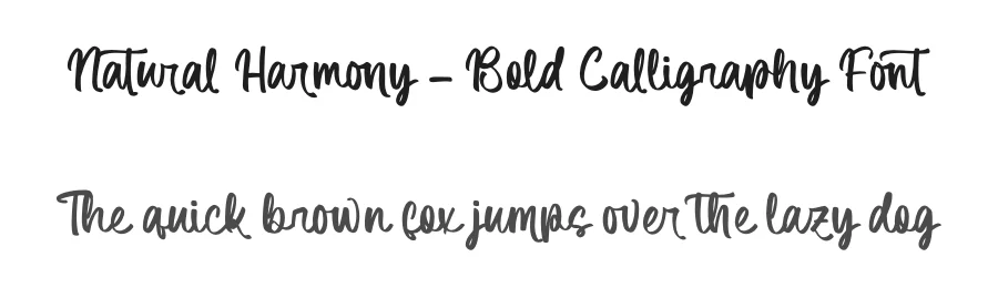 Natural Harmony – Bold Calligraphy Font by letterenastudios — Script Handwritten Font