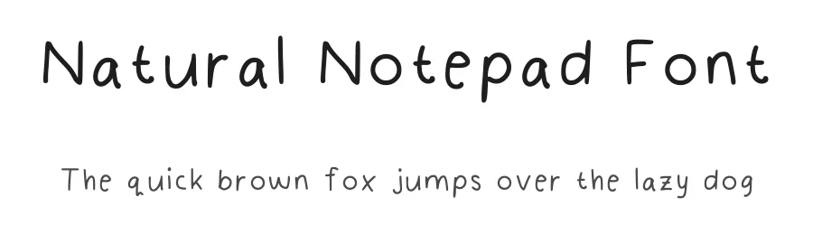 Natural Notepad Font by mitjhelle — Script Handwritten Font