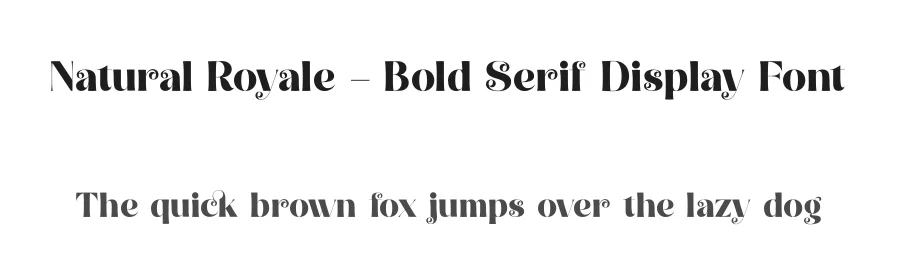 Natural Royale – Bold Serif Display Font by timelesstype.co — Display Font