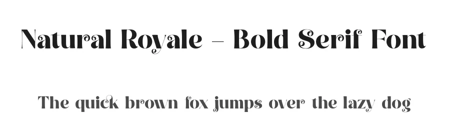Natural Royale – Bold Serif Font by timelesstype.co — Display Font