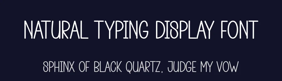 Natural Typing Display Font by creativeletter — Display Font — thumbnail 2