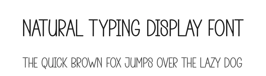 Natural Typing Display Font by creativeletter — Display Font