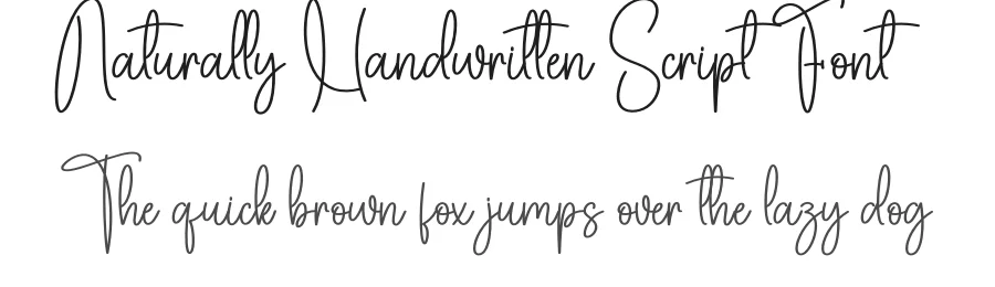 Naturally Handwritten Script Font by creativeletter — Script Handwritten Font