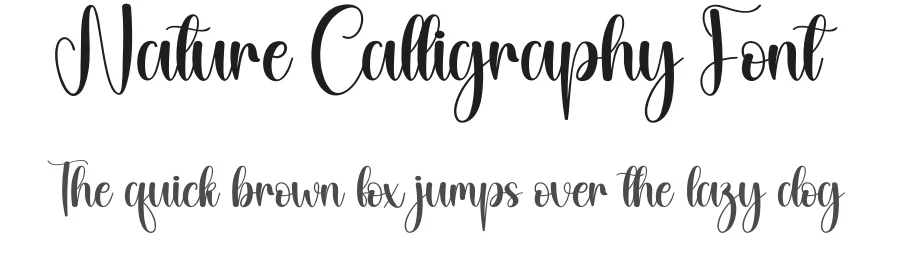 Nature Calligraphy Font by creativeletter — Script Handwritten Font