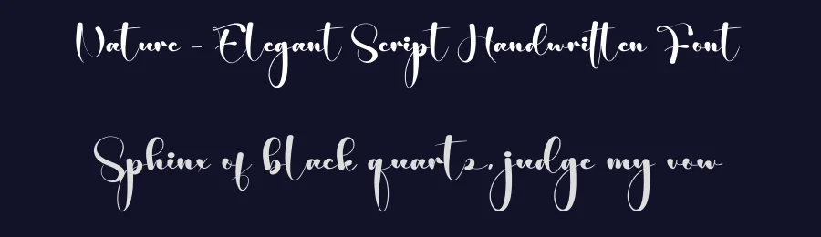 Nature – Elegant Script Handwritten Font by creativeletter — Script Handwritten Font — thumbnail 2