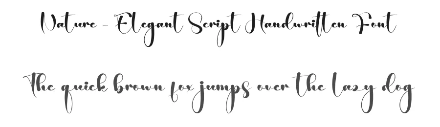 Nature – Elegant Script Handwritten Font by creativeletter — Script Handwritten Font