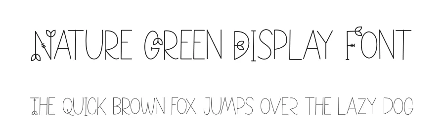 Nature Green Display Font by letterenastudios — Display Font