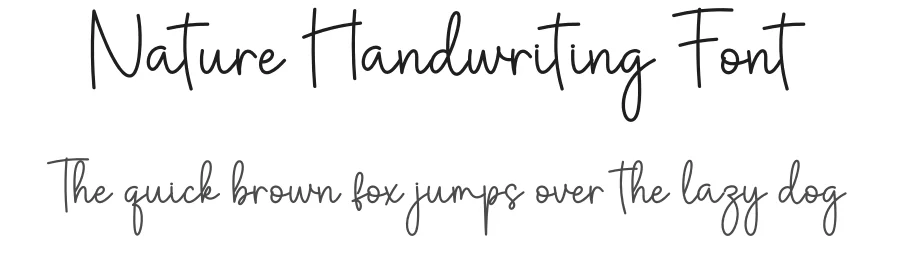 Nature Handwriting Font by creativeletter — Script Handwritten Font