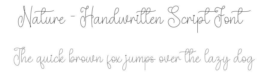 Nature – Handwritten Script Font by andikastudio — Script Handwritten Font