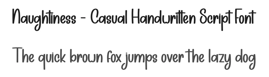 Naughtiness – Casual Handwritten Script Font by andikastudio — Display Font
