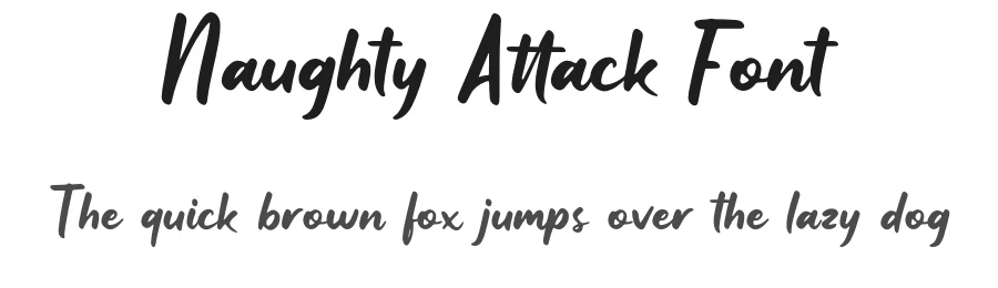 Naughty Attack Font by Forberas Foundry — Script Handwritten Font
