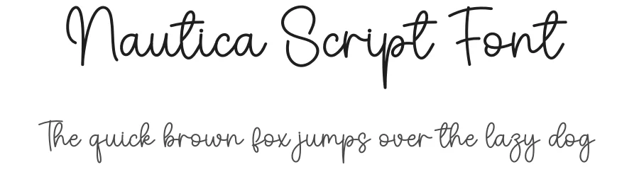 Nautica Script Font by creativeletter — Script Handwritten Font