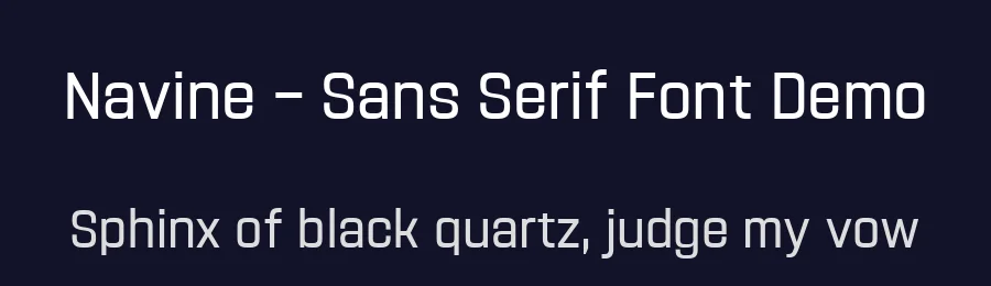 Navine – Sans Serif Font Demo by onesevenpointfive — Sans Serif Font — thumbnail 2