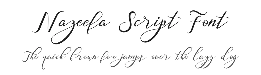 Nazeefa Script Font by Aqr Typeface — Script Handwritten Font