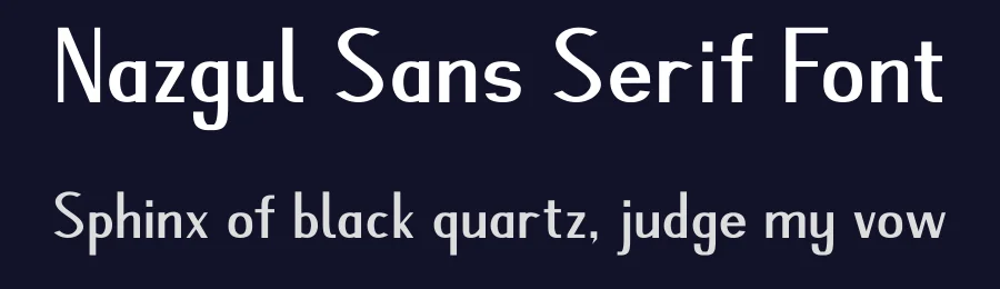 Nazgul Sans Serif Font by Hikhcreative — Sans Serif Font — thumbnail 2
