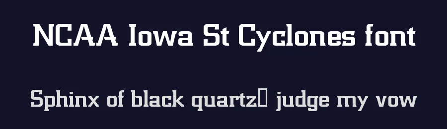 NCAA Iowa St Cyclones font by 1001fonts — Serif Font — thumbnail 2