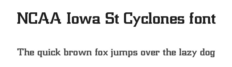 NCAA Iowa St Cyclones font by 1001fonts — Serif Font