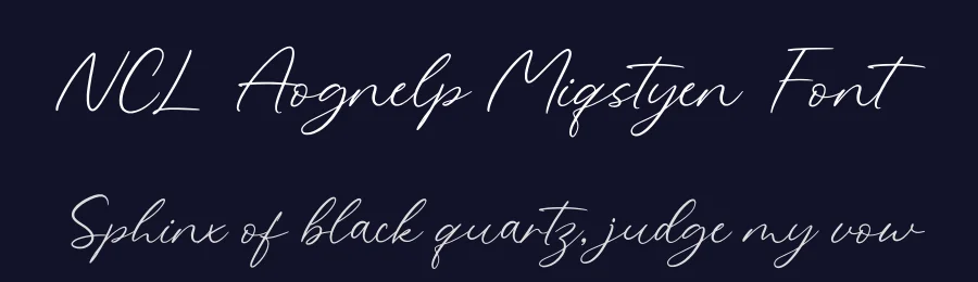 NCL Aognelp Miqstyen Font by enxyclo — Script Handwritten Font — thumbnail 2
