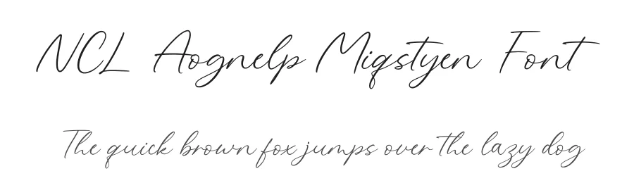 NCL Aognelp Miqstyen Font by enxyclo — Script Handwritten Font