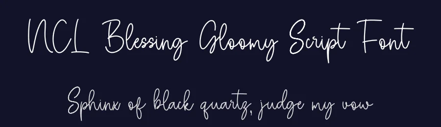 NCL Blessing Gloomy Script Font by enxyclo — Script Handwritten Font — thumbnail 2