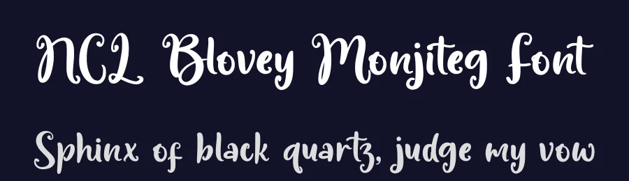 NCL Blovey Monjiteg Font by enxyclo — Script Handwritten Font — thumbnail 2