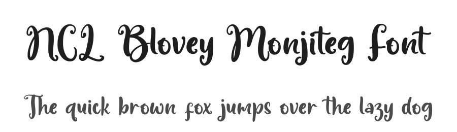 NCL Blovey Monjiteg Font by enxyclo — Script Handwritten Font