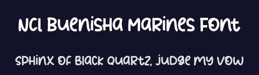 NCL Buenisha Marines Font by enxyclo — Display Font — thumbnail 2