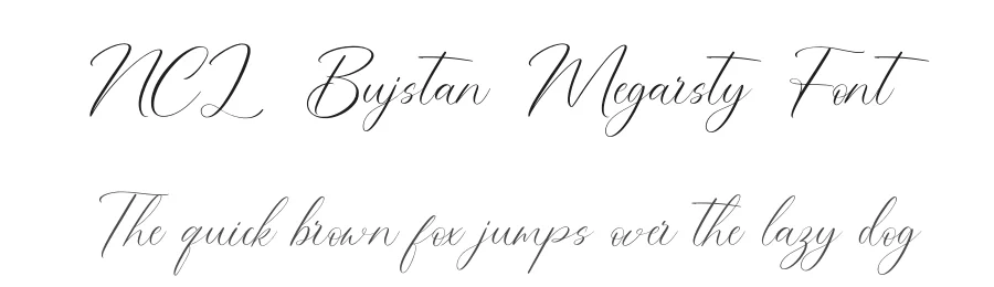 NCL Bujstan Megarsty Font by enxyclo — Script Handwritten Font
