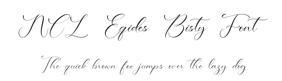 NCL Eqides Bisty Font by enxyclo — Script Handwritten Font