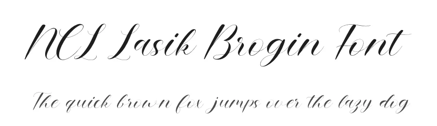 NCL Lasik Brogin Font by enxyclo — Script Handwritten Font