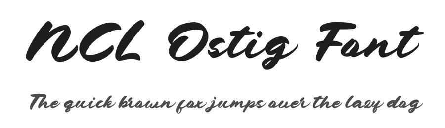 NCL Ostig Font by enxyclo — Script Handwritten Font