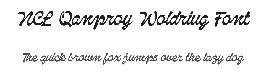 NCL Qanproy Woldriug Font by enxyclo — Script Handwritten Font