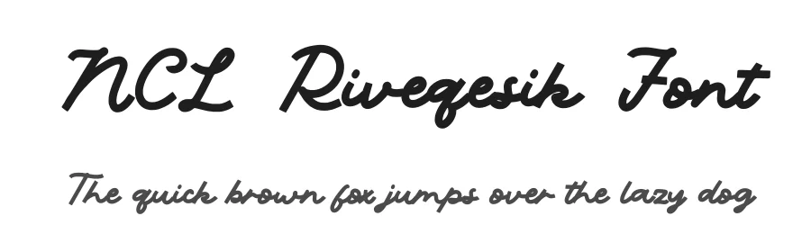 NCL Riveqesik Font by enxyclo — Script Handwritten Font