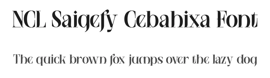 NCL Saigefy Cebahixa Font by enxyclo — Serif Font