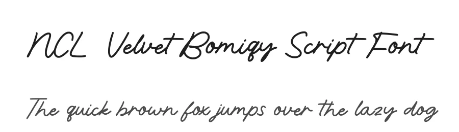 NCL Velvet Bomiqy Script Font by enxyclo — Script Handwritten Font