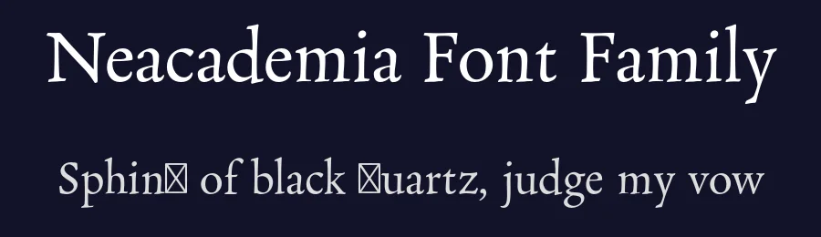 Neacademia Font Family by Rosetta Type Foundry — Serif Font — thumbnail 2