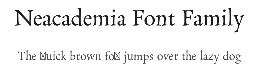 Neacademia Font Family by Rosetta Type Foundry — Serif Font