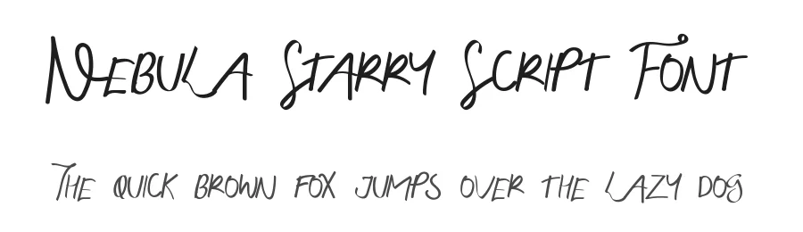 Nebula Starry Script Font by edricstudio — Script Handwritten Font