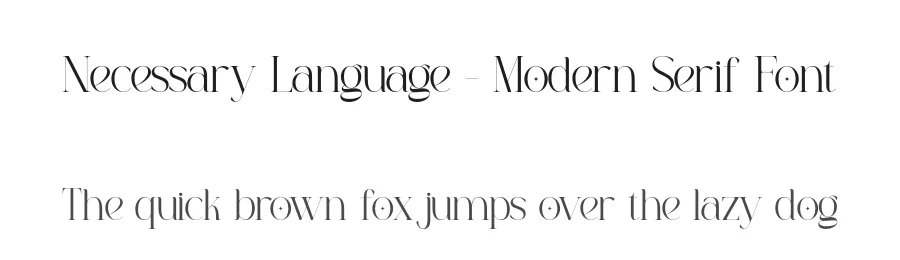 Necessary Language – Modern Serif Font by 177Studio — Display Font