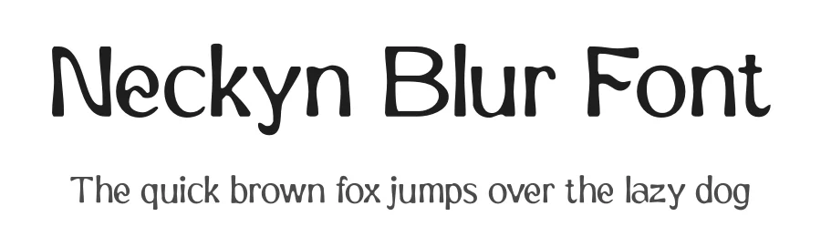 Neckyn Blur Font by craftsupplyco β Display Font