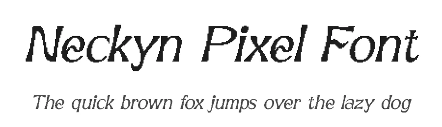 Neckyn Pixel Font by craftsupplyco — Display Font