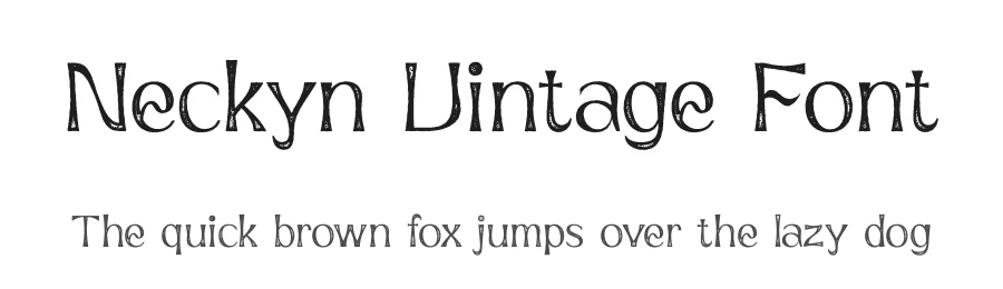 Neckyn Vintage Font by craftsupplyco — Sans Serif Font