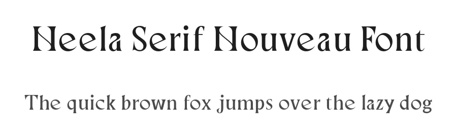Neela Serif Nouveau Font by Dedekurniawan — Serif Font